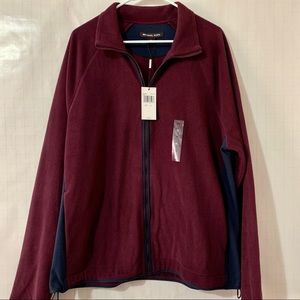NWT Michael Kors Zip Up Sweater Deep Wine Size XL